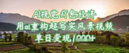 AI视觉疗愈经济:用ai重构超写实风景视频,单日变现多张-3YVIP资源库