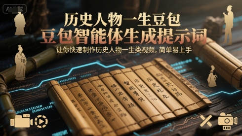 历史人物一生豆包智能体生成提示词,让你快速制作历史人物一生类视频,简单易上手-3YVIP资源库