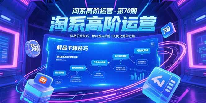 (15307期)淘系高阶运营-第70期,标品干爆技巧,解决难点策略,大佬操盘方法-3YVIP资源库