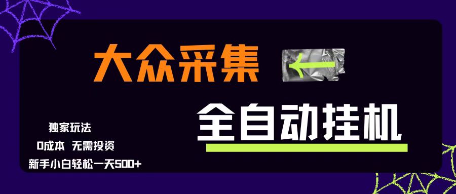 (15348期)大众采集全自动玩法,新手小白轻松一天500+,操作简单零成本-3YVIP资源库