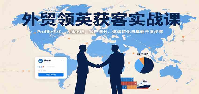 外贸领英获客实战课:Profile优化、人脉突破,客户细分、邀请转化与基础开发步骤-3YVIP资源库