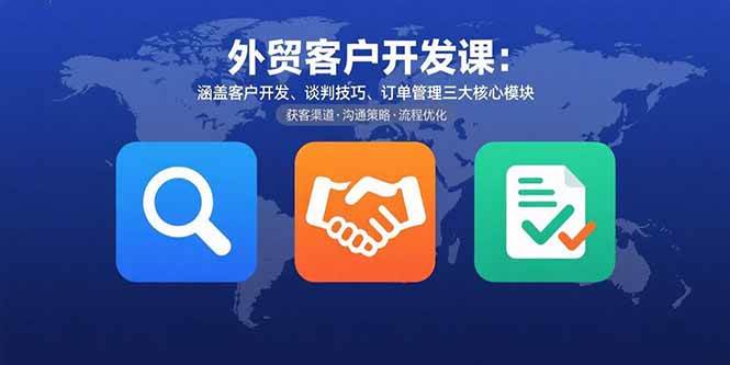 (15793期)外贸客户开发课:涵盖客户开发、谈判技巧、订单管理三大核心模块-3YVIP资源库