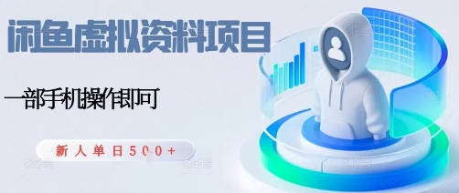 闲鱼虚拟资料项目,每天一小时,新人日入5张-3YVIP资源库