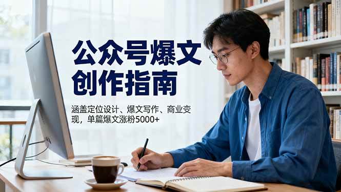 (16380期)公众号爆文创作指南,涵盖定位设计+爆文写作+商业变现,单篇爆文涨粉5000+-3YVIP资源库