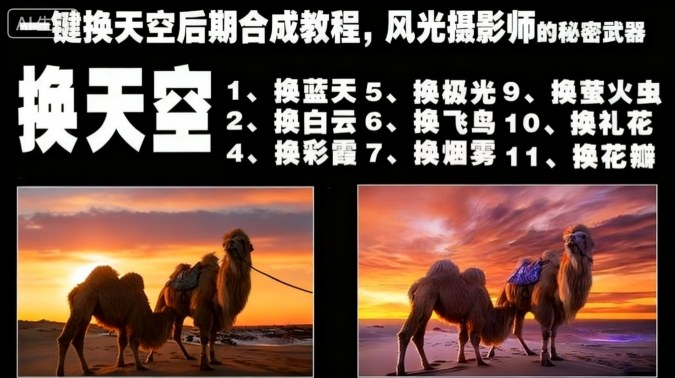 一键换天空后期合成教程,风光摄影师的秘密武器-3YVIP资源库