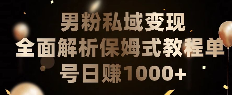 男粉私域长期靠谱的项目，经久不衰的lsp流量，日引流200+，日变现1000+【揭秘】-3YVIP资源库