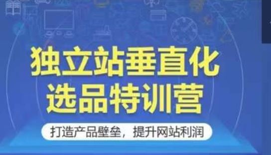 独立站垂直化选品特训营，打造产品壁垒，提升网站利润-3YVIP资源库