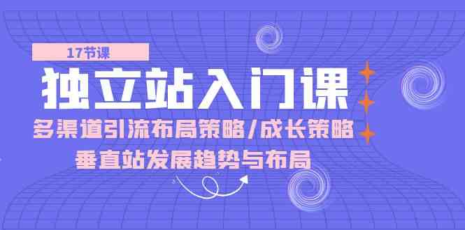 独立站入门课：多渠道引流布局策略/成长策略/垂直站发展趋势与布局-3YVIP资源库