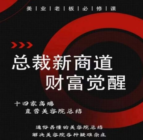 总裁新商道(美业老板必修课)，通俗易懂的美容院总结，解决美容院各种疑难杂症-3YVIP资源库