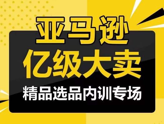 亚马逊亿级大卖-精品选品内训专场，亿级卖家分享选品成功之道-3YVIP资源库