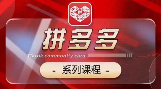 2024拼多多系列课，【基础】【运营】【活动】【推广】【玩法】5大模块-3YVIP资源库