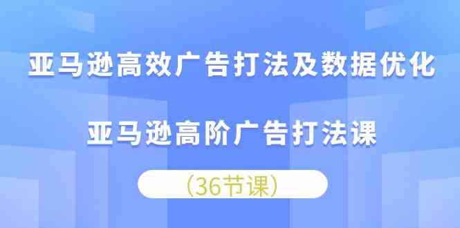亚马逊高效广告打法及数据优化，亚马逊高阶广告打法课（36节）-3YVIP资源库