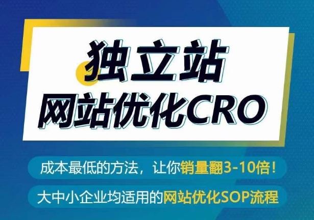 独立站网站优化CRO，成本最低的方法，让你销量翻3-10倍-3YVIP资源库