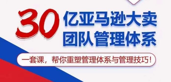 30亿亚马逊大卖团队管理体系，一套课帮你重塑管理体系与管理技巧-3YVIP资源库