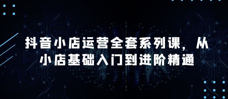 抖音小店运营全套系列课，全新升级，从小店基础入门到进阶精通，系统掌握月销百万小店的核心秘密-3YVIP资源库