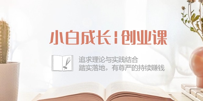 小白成长创业课：追求理论与实践结合，踏实落地，有尊严的持续赚钱（42节）-3YVIP资源库