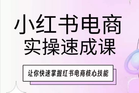 小红书电商实操速成课，让你快速掌握红书电商核心技能-3YVIP资源库