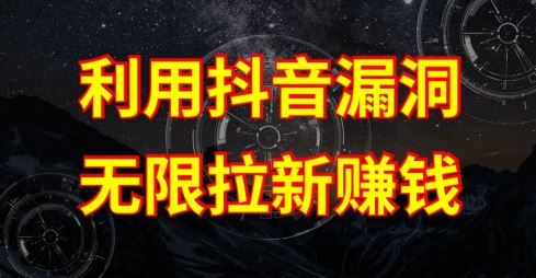 利用抖音链接漏洞，无限拉新赚钱【漏洞原理+操作流程】【揭秘】-3YVIP资源库