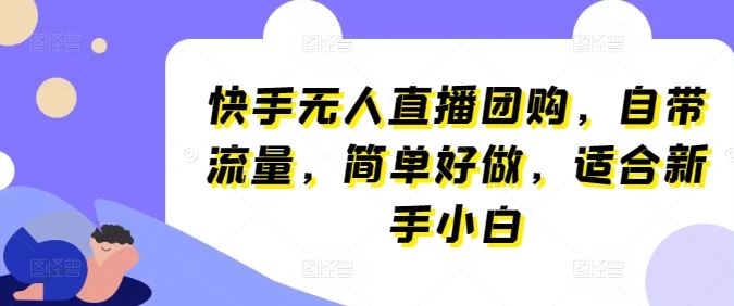 快手无人直播团购，自带流量，简单好做，适合新手小白【揭秘】-3YVIP资源库