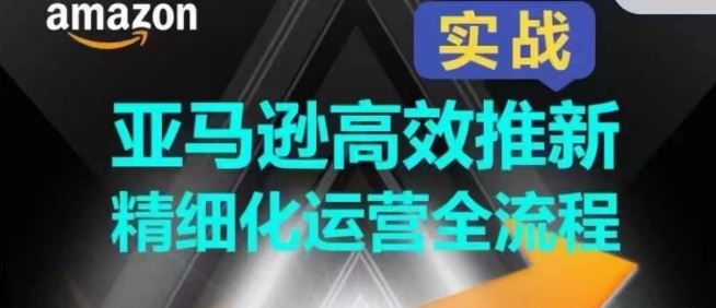 亚马逊高效推新精细化运营全流程，全方位、快速拉升产品排名和销量!-3YVIP资源库