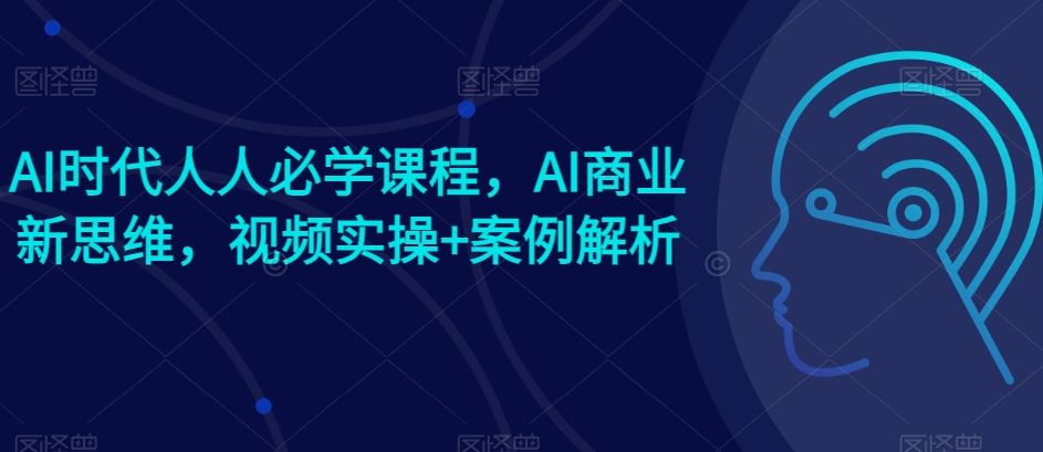 AI时代人人必学课程，AI商业新思维，视频实操+案例解析【赠AI商业爆款案例】-3YVIP资源库