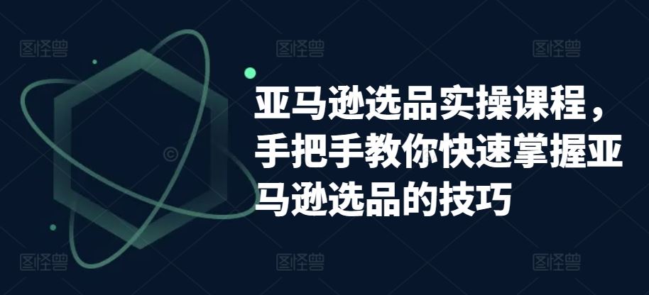 亚马逊选品实操课程，手把手教你快速掌握亚马逊选品的技巧-3YVIP资源库