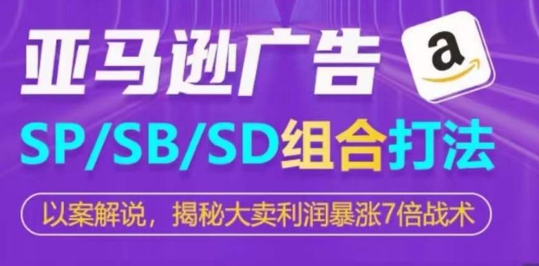 亚马逊SP/SB/SD广告组合打法，揭秘大卖利润暴涨7倍战术-3YVIP资源库