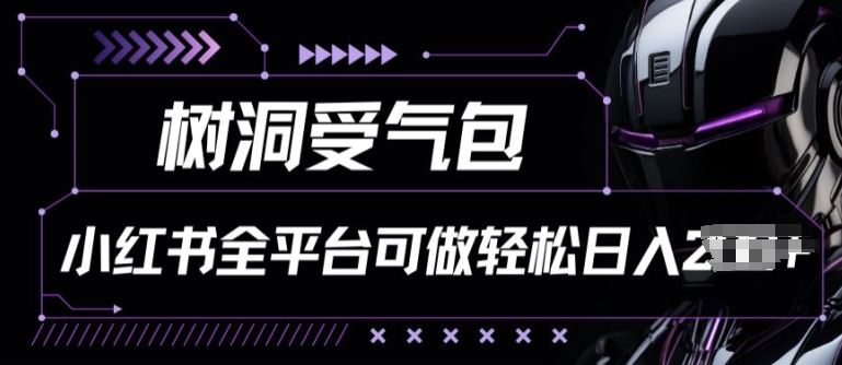 小红书等全平台树洞受气包项目，轻松日入一两张【揭秘】-3YVIP资源库
