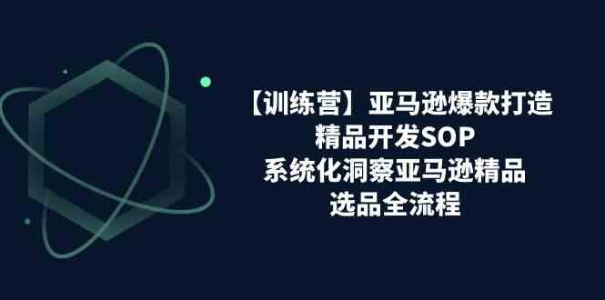 亚马逊爆款打造之精品开发SOP【训练营】，系统化洞察亚马逊精品选品全流程-3YVIP资源库