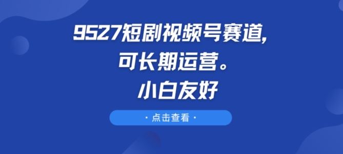 9527短剧视频号赛道，可长期运营，小白友好【揭秘】-3YVIP资源库