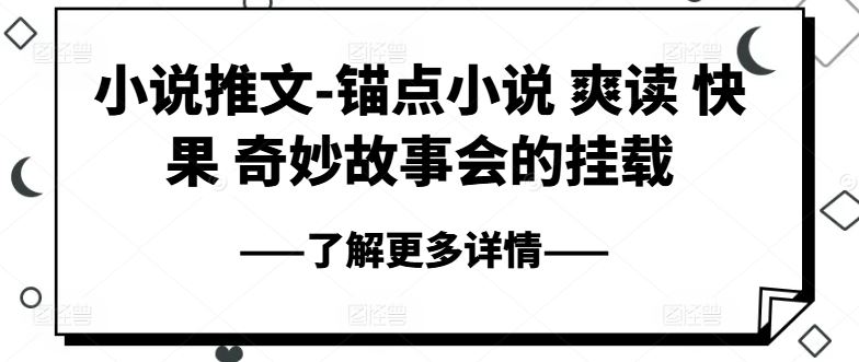 小说推文-锚点小说 爽读 快果 奇妙故事会的挂载-3YVIP资源库