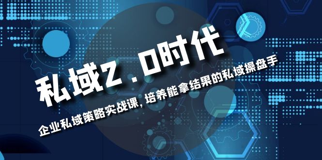（8291期）私域-2.0时代：企业私域策略实战课，培养能拿结果的私域操盘手-3YVIP资源库