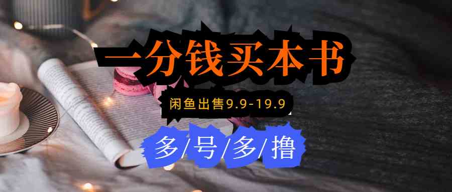 （9695期）每天花1分钱买一本书，闲鱼出售9.9-19.9不等，多账号多撸 新手小白均可操作-3YVIP资源库