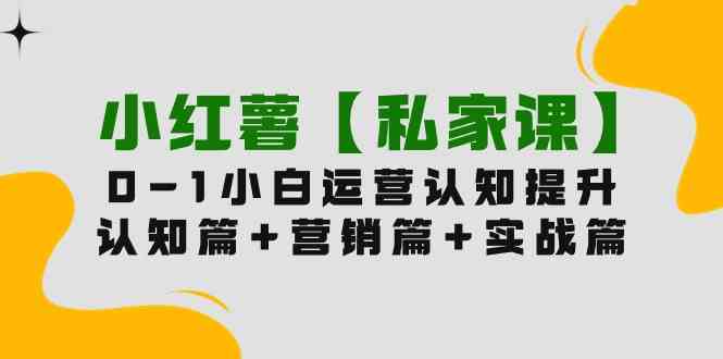 （9910期）小红薯【私家课】0-1玩赚小红书内容营销，认知篇+营销篇+实战篇（11节课）-3YVIP资源库