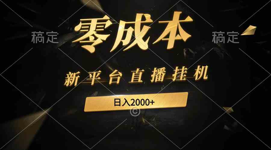 （9841期）新平台直播挂机最新玩法，0成本，不违规，日入2000+-3YVIP资源库