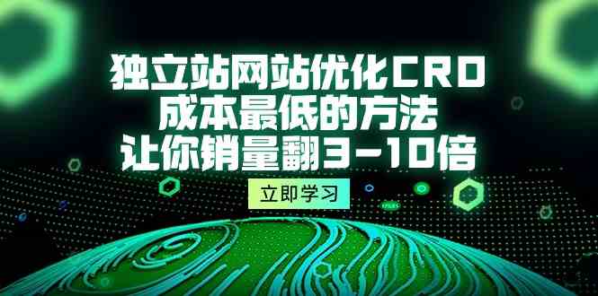 （10173期）独立站网站优化CRO，成本最低的方法，让你销量翻3-10倍（5节课）-3YVIP资源库