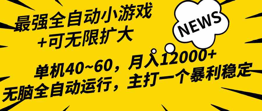 （10046期）2024最新全网独家小游戏全自动，单机40~60,稳定躺赚，小白都能月入过万-3YVIP资源库