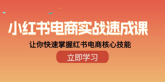 （10384期）小红书电商实战速成课，让你快速掌握红书电商核心技能（28课）-3YVIP资源库