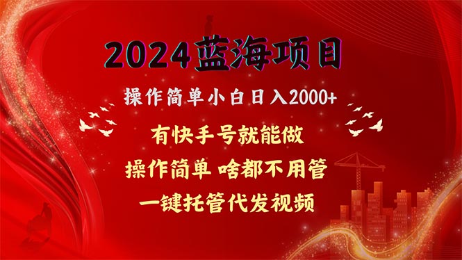 （10693期）2024蓝海项目，网盘拉新，操作简单小白日入2000+，一键托管代发视频，…-3YVIP资源库