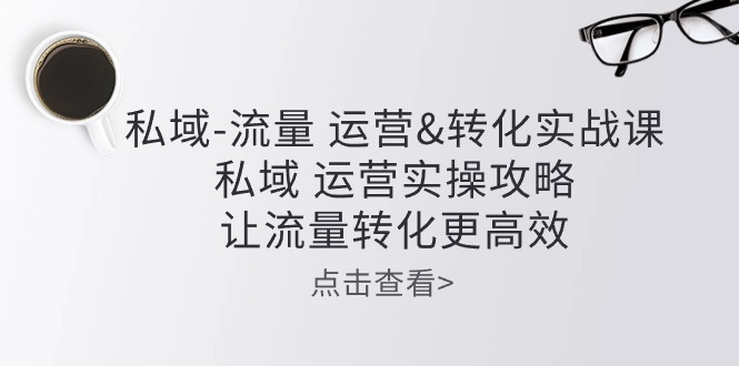 （10739期）私域-流量 运营&转化实操课：私域 运营实操攻略 让流量转化更高效-3YVIP资源库