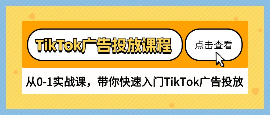 （10731期）TikTok广告投放课程，从0-1实战课，带你快速入门TikTok广告投放（30节课）-3YVIP资源库