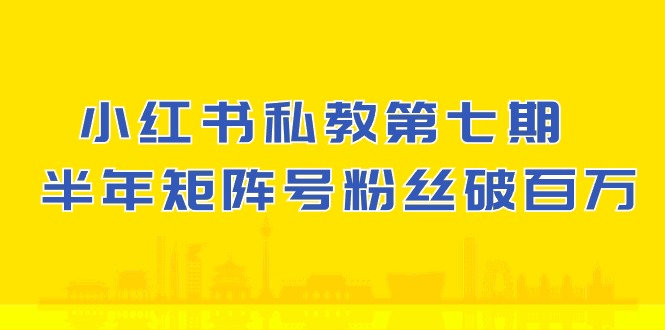 (10650期）小红书-私教第七期，小红书90天涨粉18w，1周涨粉破万 半年矩阵号粉丝破百万-3YVIP资源库