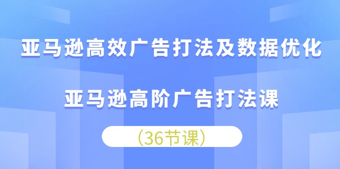 （10649期）亚马逊高效广告打法及数据优化，亚马逊高阶广告打法课-3YVIP资源库