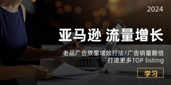 （10566期）亚马逊流量 增长-老品广告 放量增效打法/销量翻倍/打造更多TOP listing-3YVIP资源库