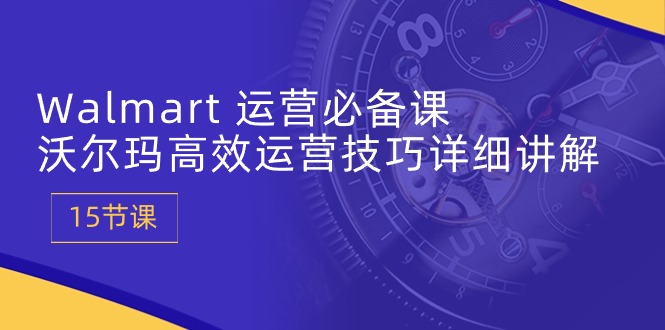 （10565期）Walmart 运营必备课：沃尔玛高效运营技巧详细讲解 (15节课)-3YVIP资源库