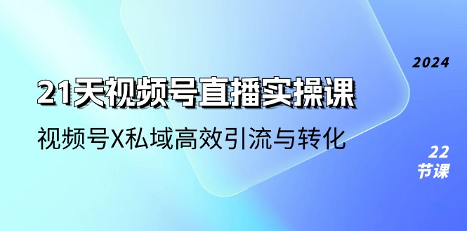 （10966期）21天-视频号直播实操课，视频号X私域高效引流与转化（22节课）-3YVIP资源库