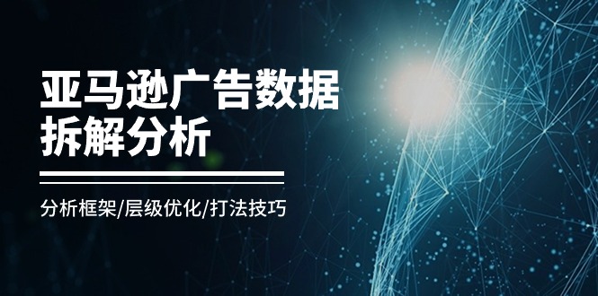 （11004期）亚马逊-广告数据拆解分析，分析框架/层级优化/打法技巧（8节课）-3YVIP资源库