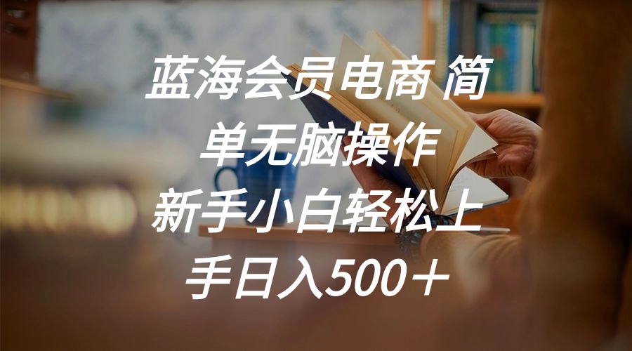 （11068期）蓝海会员电商 简单无脑操作 新手小白轻松上手日入500＋-3YVIP资源库