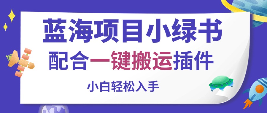 （10841期）蓝海项目小绿书，配合一键搬运插件，小白轻松入手-3YVIP资源库