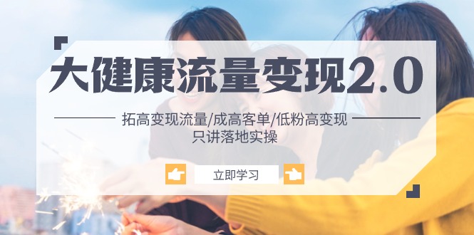 （10871期）大健康 流量 变现2.0：拓高变现 流量/成高客单/低粉高变现/只讲落地实战-3YVIP资源库